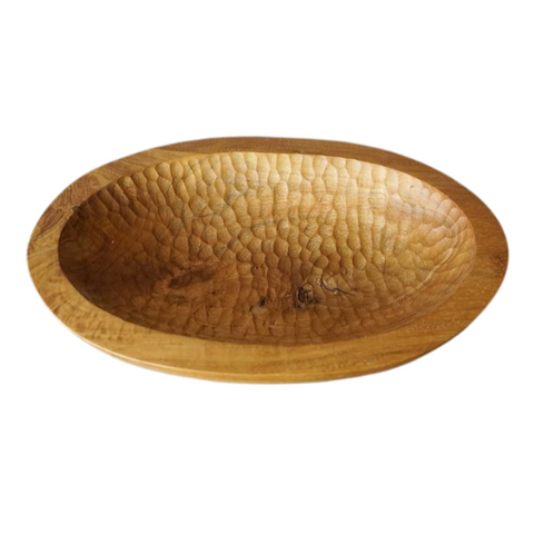 Oval Carved Teak Tray