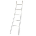 Teak Towel Ladder - White, 2 Sizes