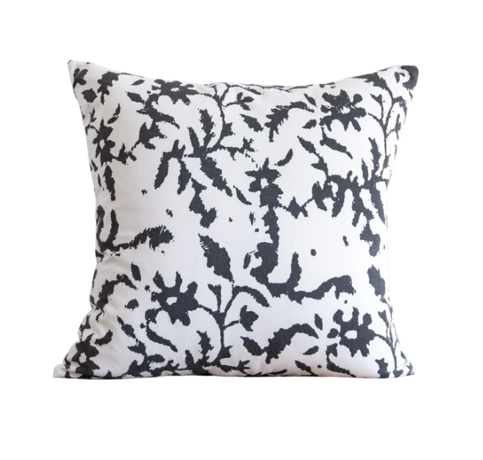 Charcoal Sienna Indoor/Outdoor Pillow, 22" x  22"