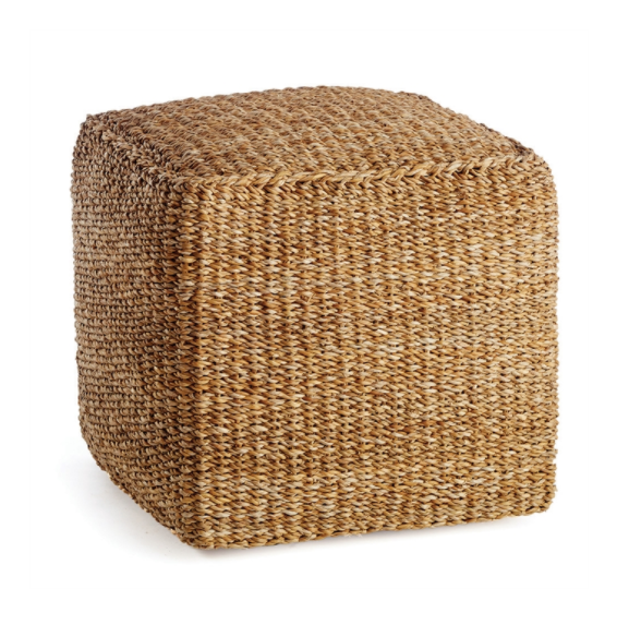 Seagrass Square Pouf