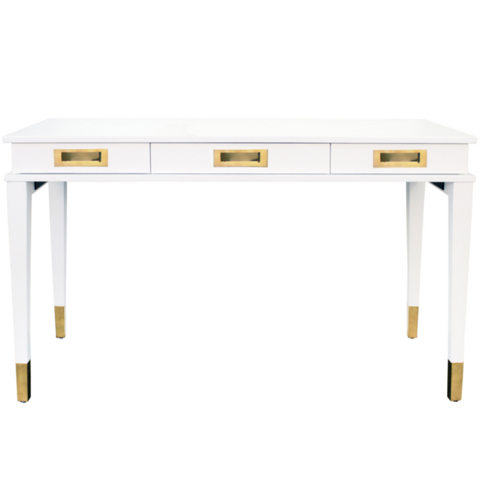 Plato Desk, White, 52"W x 31.25"H x 23.75"D