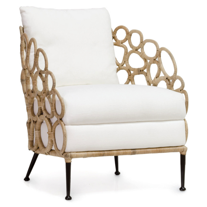 Ella Lounge Chair with Sailcloth Salt Performance Fabric