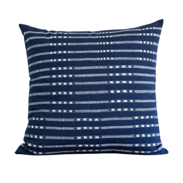 Navy Dark Belmont Indoor/Outdoor Pillow, 22" x  22"