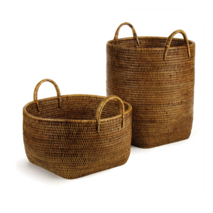 Burma Rattan Orchard Baskets-Warm Brown, 2 sizes