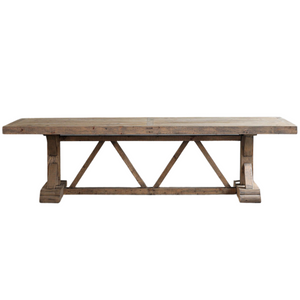 Salvaged Wood Trestle Table, 108"L x 43"W