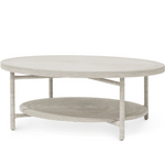 Monarch Coffee Table - White Sand, 48"D x 18.25"H