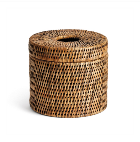 Burma Rattan Toilet Paper Cover, Warm Brown