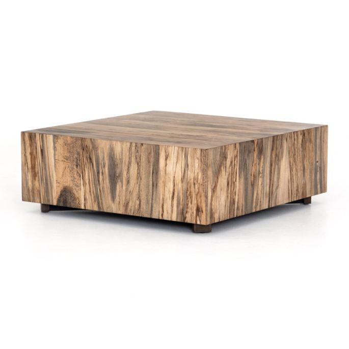 Hudson Square Coffee Table-Spalted Primavera, 40"W x 40"D x 15"H