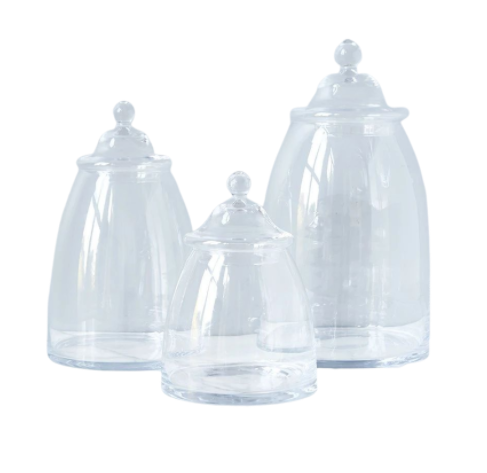 Bon Bon Glass Canisters, 3 Sizes