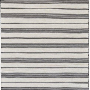 Black Striped Indoor / Outdoor Rug
