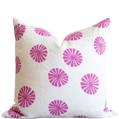 American Pie Pillow - Pink, 22" x 22"