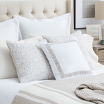Floral Pillow Cover, White