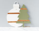 White Mod Ornament Charcuterie Board, 2 Sizes