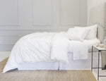 Parker Cotton Percale Duvet Cover Set, White