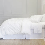 Parker Cotton Percale Duvet Cover Set, White