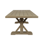 Coastal Teak Trestle Dining Table, 94"L x 40"W