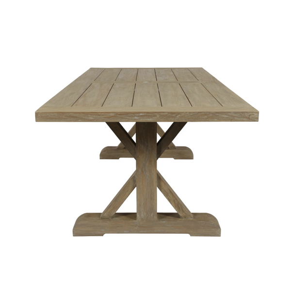 Coastal Teak Trestle Dining Table, 94"L x 40"W