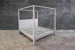 Archived Reclaimed Teak Canopy Bed - Lightened, King & Queen
