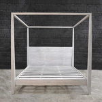 Archived Reclaimed Teak Canopy Bed - Lightened, King & Queen