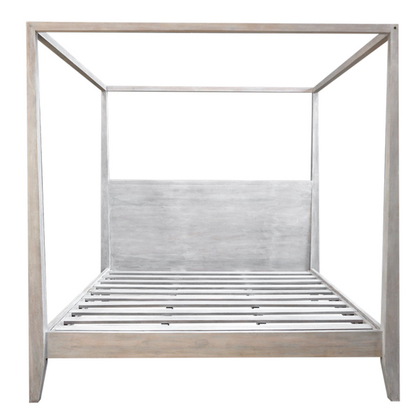 Archived Reclaimed Teak Canopy Bed - Lightened, King & Queen
