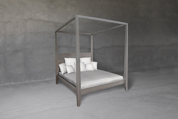 Archived Reclaimed Teak Canopy Bed - Lightened, King & Queen