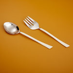 Stainless & White Dipped Enamel Serving Set