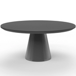Pedestal Outdoor Dining Table-Dark Grey, 63"W x 63"D