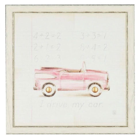 Kids - Pink Car, 13.25" x 13.25"
