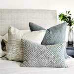 Nagari Chalk Linen Cushion, 20" x 20"