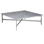 Clearwater Square Coffee Table- White Marble, 47"W x 47"D x 16"H