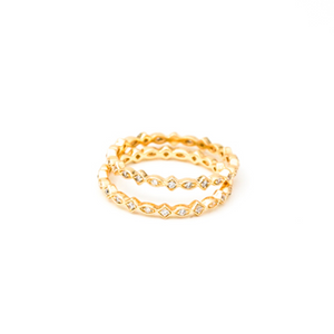 CZ Stacking Rings, Size 7