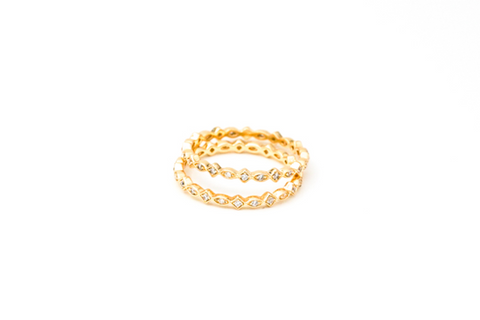 CZ Stacking Rings, Size 7