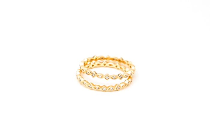 CZ Stacking Rings, Size 6