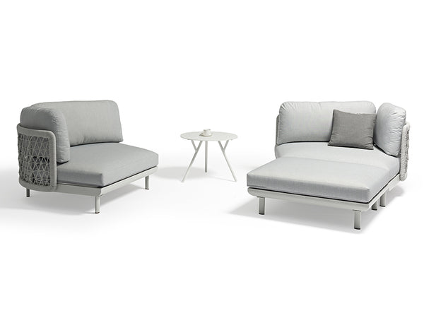 Club Right Hand Curved Chair & Ottoman