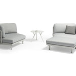 Club Right Hand Curved Chair & Ottoman