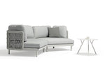 Club Right Hand Curved Chair & Ottoman