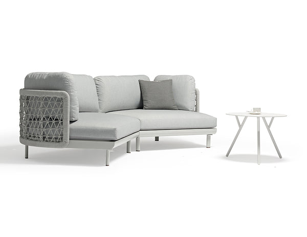 Club Right Hand Curved Chair & Ottoman
