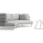 Club Right Hand Curved Chair & Ottoman