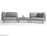 Club Right Hand Curved Chair & Ottoman