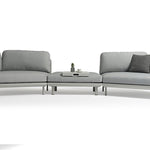 Club Right Hand Curved Chair & Ottoman