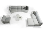 Club Right Hand Curved Chair & Ottoman