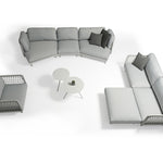 Club Right Hand Curved Chair & Ottoman