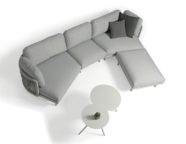 Club Right Hand Curved Chair & Ottoman