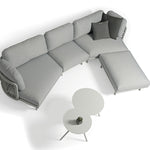 Club Right Hand Curved Chair & Ottoman