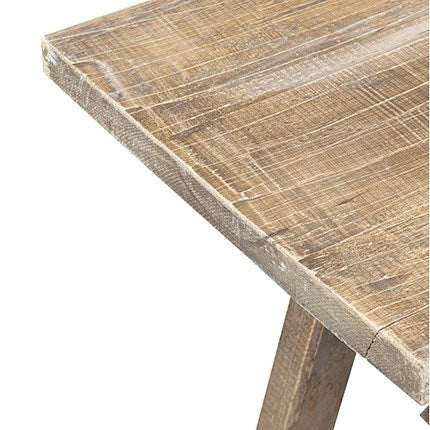 Promenade Carved Wood Bench, 63"W X 13.5"D X 18"H