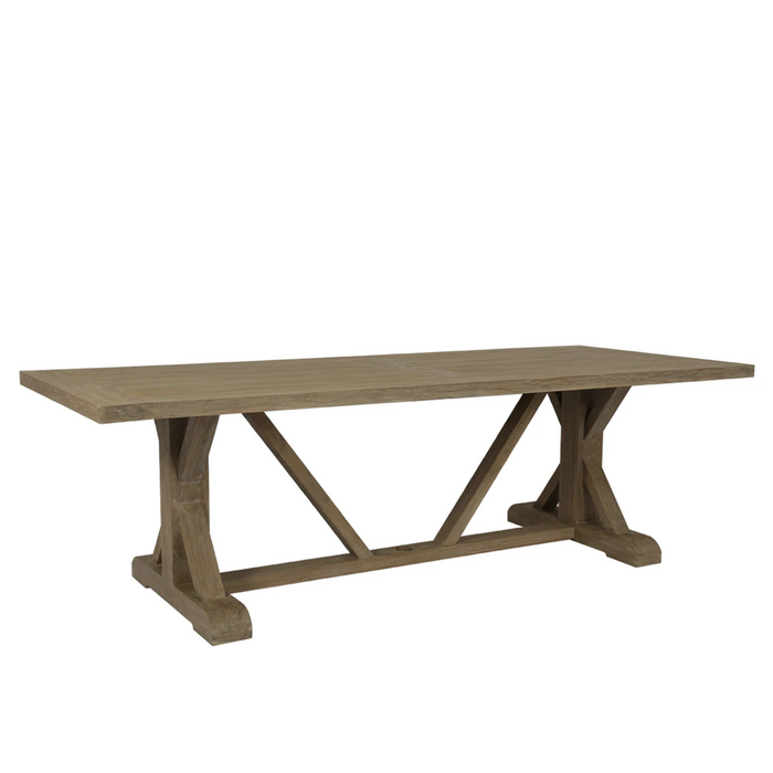 Coastal Teak Trestle Dining Table, 94"L x 40"W