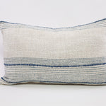 Davis Pillow- Natural & Indigo, 24" x 15"