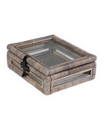 Rattan Decorative Glass Document Box, 2 Sizes
