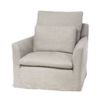 Donato Slipcovered Chair, Logan Oatmeal
