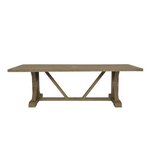 Coastal Teak Trestle Dining Table, 94"L x 40"W